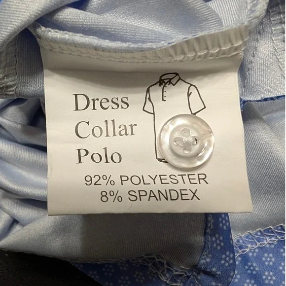 Collars & Co Featherweight Dress Collar Blue Grove Flex Polo Shirt XL Relaxed - Picture 8 of 11